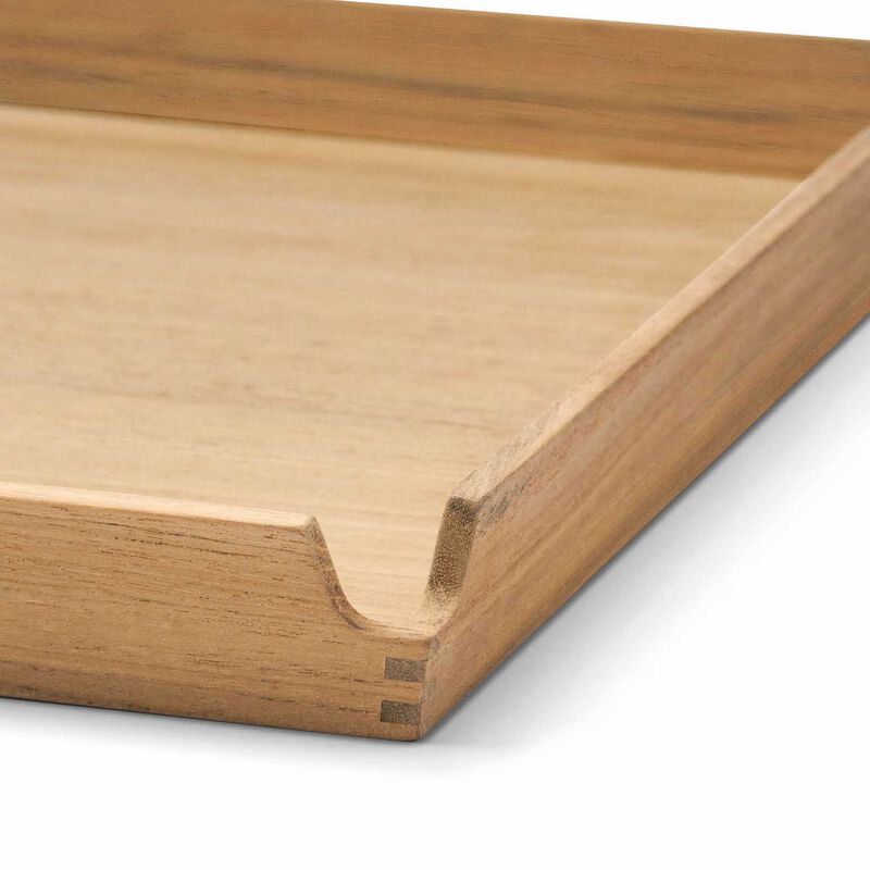 LIND DNA Teak Tray Square M Airy Nupo - Vanilla/Teak image number 1